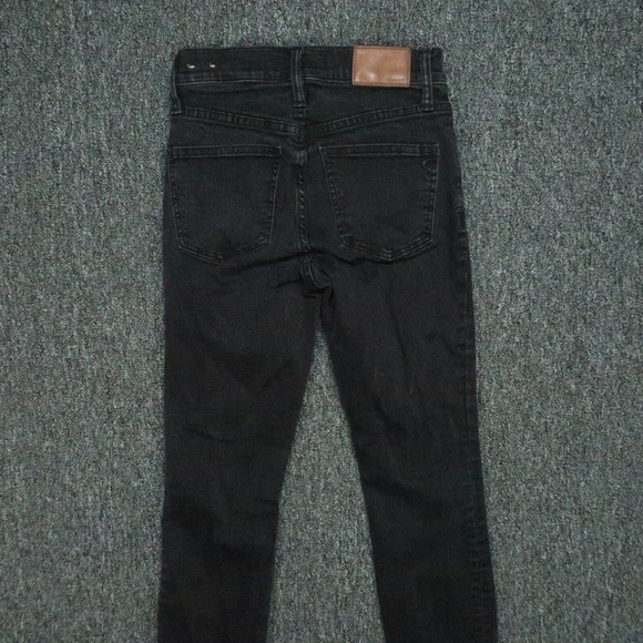 Madewell Jeans Womens‎ Black 24 High Rise Skinny 9" Raw Hem - Picture 5 of 11